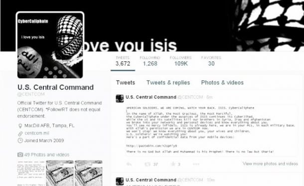El Mando Central de EEUU vuelve a Twitter tras el ciberataque del Estado Islámico