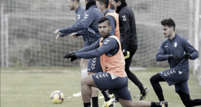 Aristóteles Romero en un entrenamiento del Rayo Majadahonda. www.rayomajadahonda.es