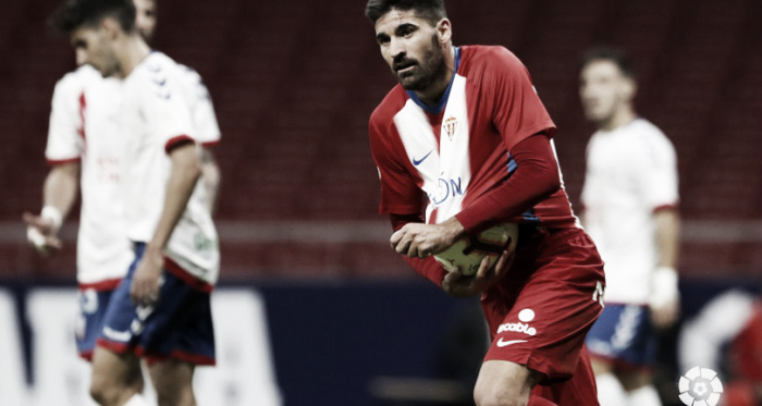 Carmona celebra el gol conseguido ante el Rayo Majadahonda. Fuente: LaLiga