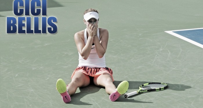 Catherine Bellis celebrates after defeating Zhang Shuai in the final of the 2016 Hawaii Open to win her first WTA $125K title. | Photo: Bruce Asato/Honolulu Star-Advertiser