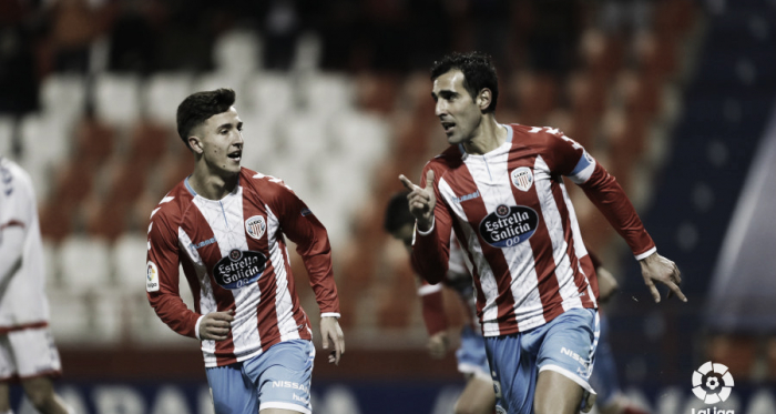 Celebración de los jugadores del CD Lugo | Foto: LaLiga