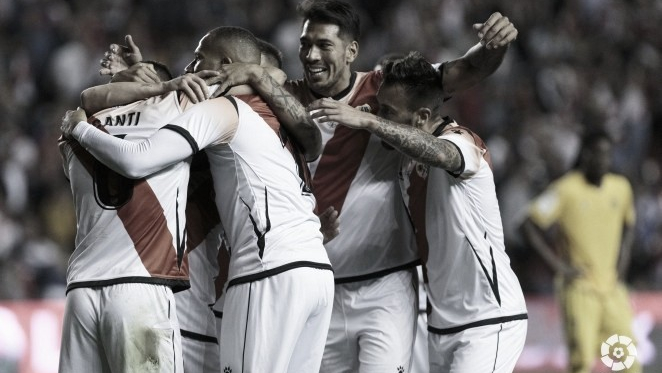 El Rayo celebrando un gol | Fuente: Rayo Vallecano S.A.D