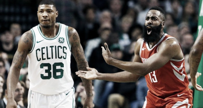 James Harden's two offensive fouls late in the game cost the Houston Rockets what originally seemed to be an easy victory. Photo Credit: Michael Dwyer/AP Photo.
