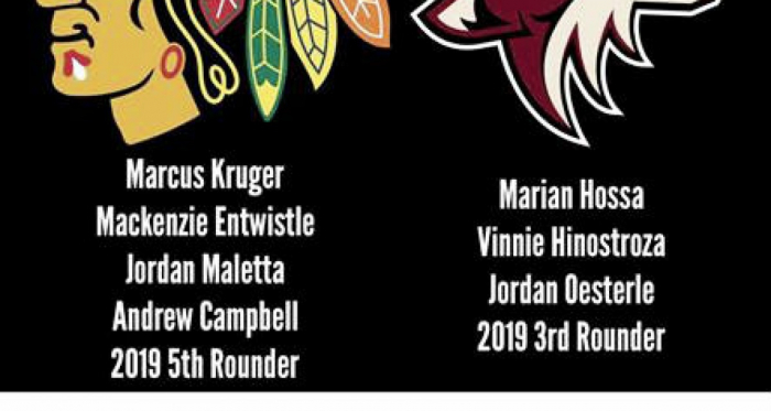Arizona Coyotes, Chicago Blackhawks pull off seven-player trade. (Photo: nhl.discussion.com)