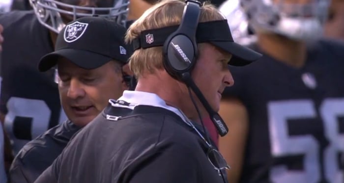 Oakland Raiders defeat the Detroit Lions in Gruden&#039;s return to the sidelines