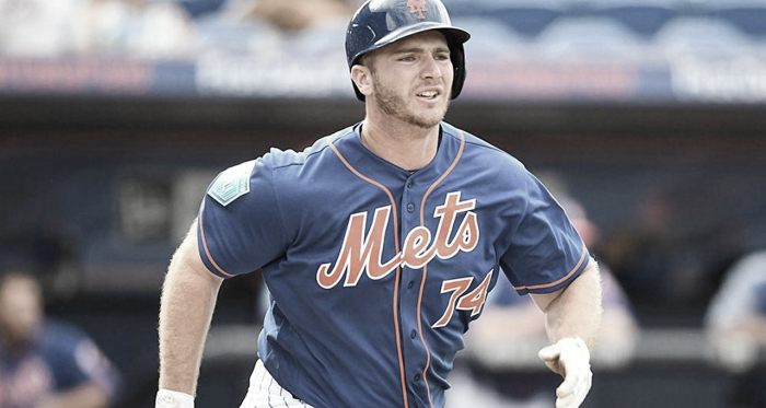 Pete Alonso en un partido con los Mets / Foto: MLB