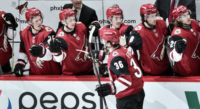 The Arizona Coyotes will be forced to move to the Central Division in a couple of years. | (Photo: Matt Kartozian USA TODAY Sports)