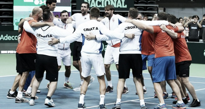 Croatia celebrates their victory over France (Source : Eurosport)