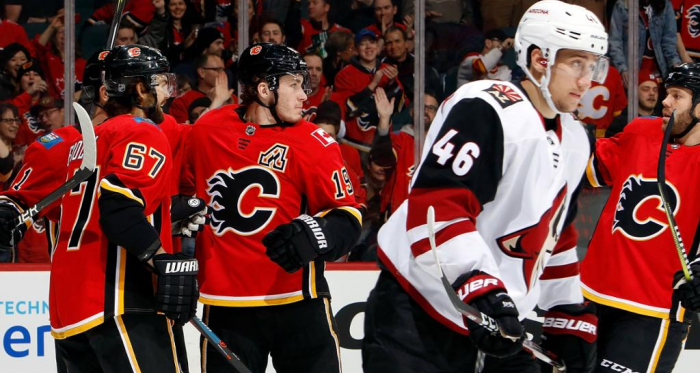 The Calgary Flames players had a lot to celebrate yesterday (Photo: NHL.com) 