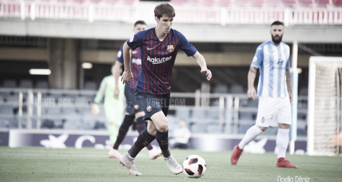 Juan Miranda ante el Club Deportivo Atlético Baleares en el último compromiso liguero disputado en el Miniestadi | Foto de Noelia Déniz, VAVEL