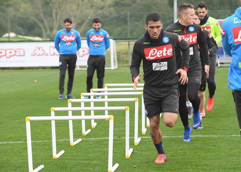 Il Napoli in allenamento. Fonte: https://twitter.com/sscnapoli