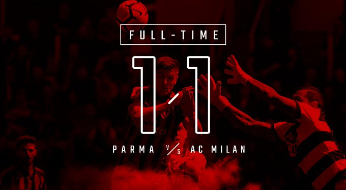 Serie A - Passo falso del Milan: in casa del Parma finisce 1-1