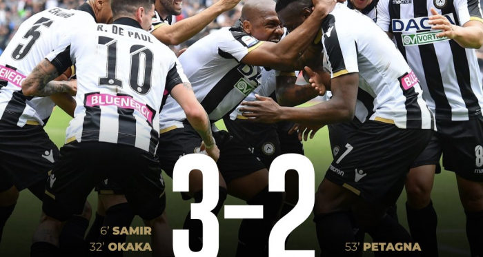 Serie A - Ancora Okaka show, l'Udinese batte anche la SPAL (3-2)