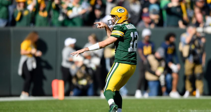 Aaron Rodgers was in imperious form against the Oakland Raiders. Photo: dairylandexpress.com