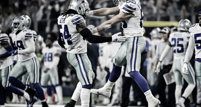 Los apoyadores Jaylor Smith y Leighton Vander Esch, pilares de la defensiva vaquera (foto Dallas Cowboys)