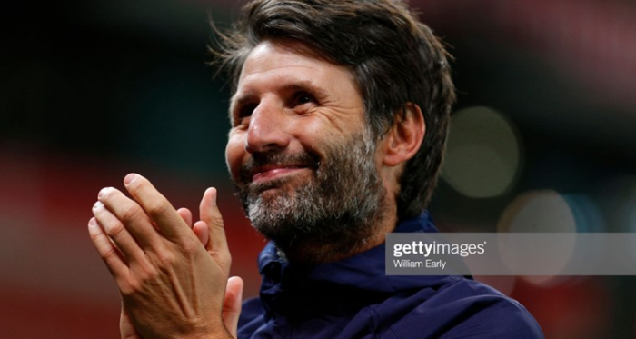 Huddersfield boss Danny Cowley looked a happier man after the midweek win at Stoke. Photo by William Early/Getty Images.