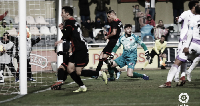 David Querol después de anotar el empate del Reus. / Foto: LaLiga