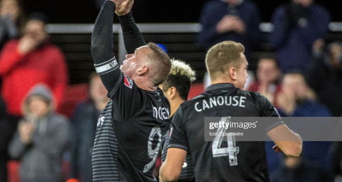 Wayne Rooney celebrates scoring against RSL: (Getty Images - Icon Sportswire)