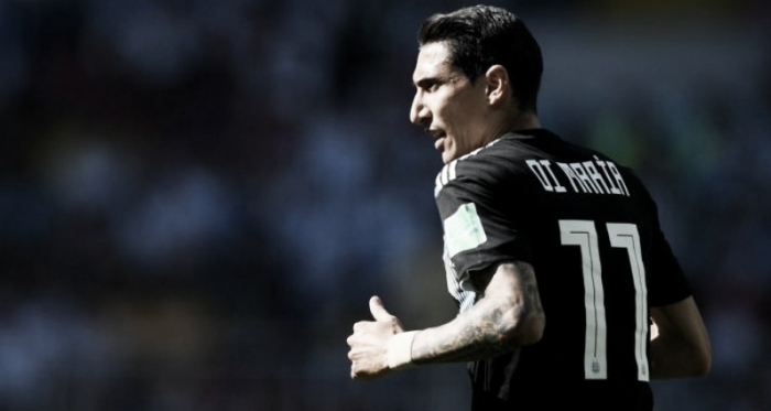 OUT. Di María disputó su último encuentro en el mundial en la eliminación ante Francia. 