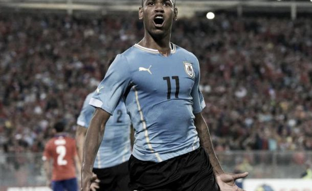 Diego Rolán celebra el gol de la igualdad. Foto: @CA2015.