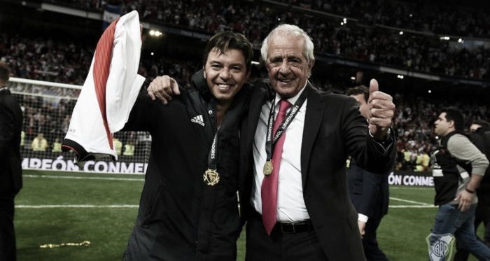 D´Onofrio junto a Gallardo: de 2014 a 2018, ganaron nueve títulos, seis de ellos internacionales (Foto: CARP Oficia).