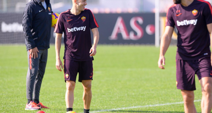 La Roma in allenamento. Fonte: https://twitter.com/officialasroma