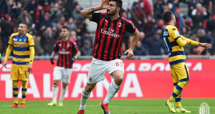 Il Milan vince contro un ottimo Parma: a Inglese rispondono Cutrone e Kessié