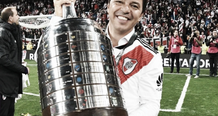 OTRO TROFEO MÁS. "Napoleón" lo hizo de nuevo y volvió a conquistar América en el corriente año. Foto: Twitter River Plate