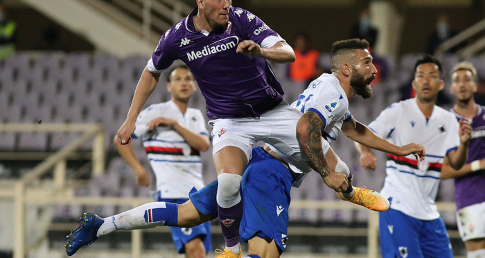 Serie A- Verre firma l'allungo decisivo, Sampdoria corsara a Firenze (1-2)
