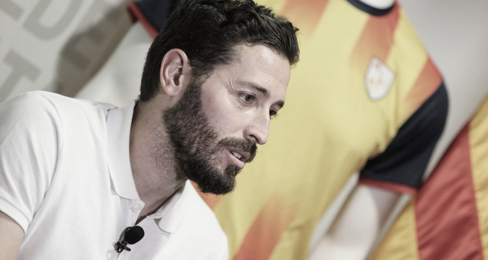 Damià Abella durante una entrevista | Fotografía: FCF
