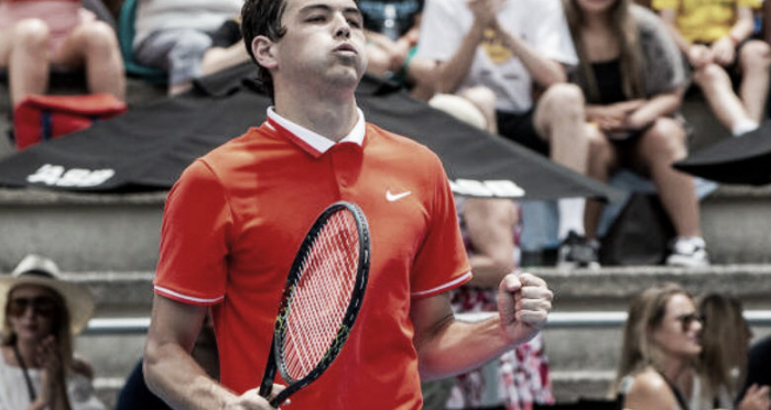 Fritz celebrando uno de los puntos del partido. Foto: GettyImages