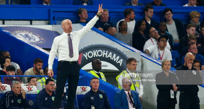 Sean Dyche on the touchline via Getty Images