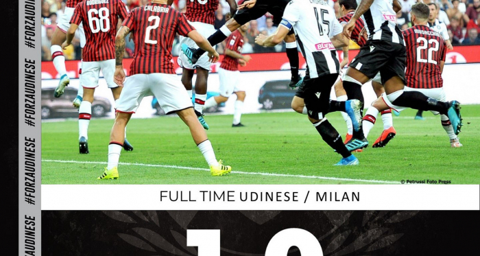 Serie A - Un Milan irriconoscibile cade al Friuli, Becao punisce i rossoneri (1-0)
