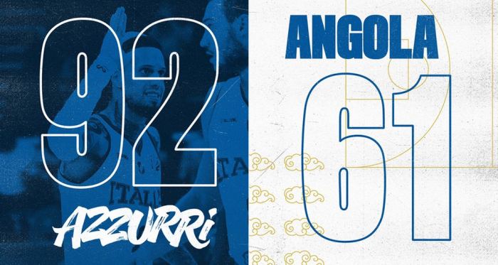 Mondiali FIBA Cina 2019- L'Italia strapazza una buona Angola 92-61