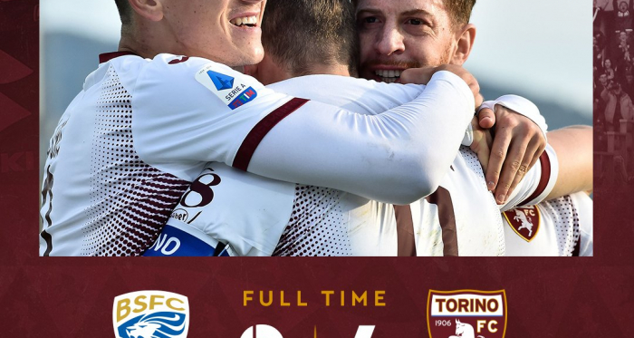 Serie A-Il Torino cala il poker contro il Brescia al Rigamonti (0-4)