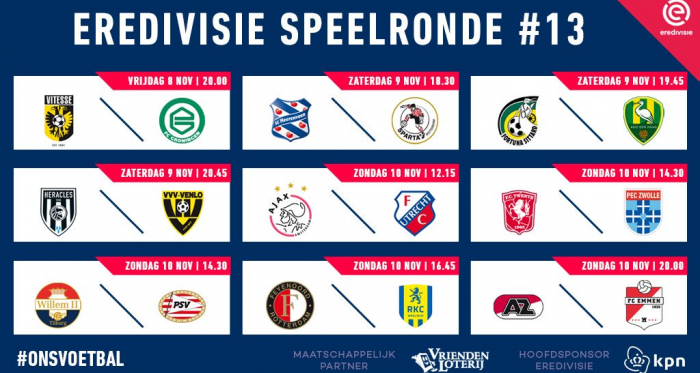 In Olanda, saluta l'Ajax e AZ sempre più secondo