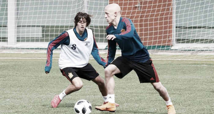 Bryan y Mollejo, en la convocatoria de Santi Denia. Foto: sevillafc.es