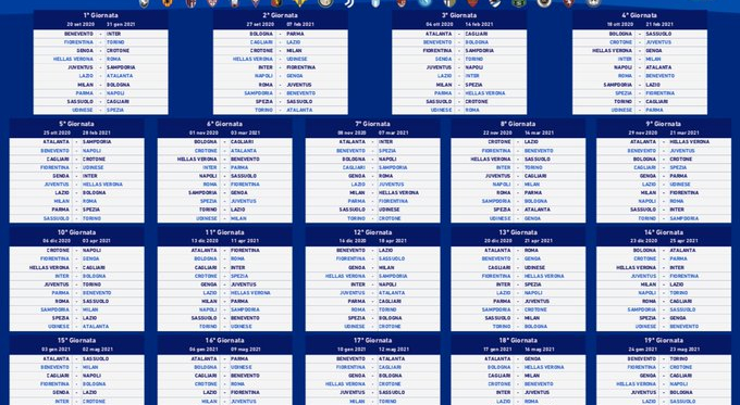 Serie A - Il calendario