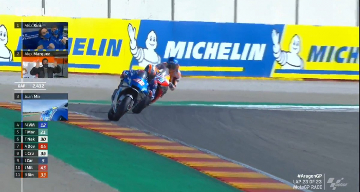 Straordinaria gara della MotoGp: Vince Rins, super Marquez