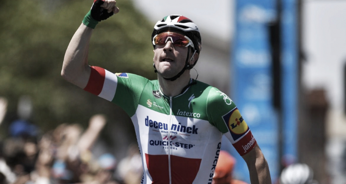 Elia Viviani llegada de la primera etapa Tour Down Under /Imagen Getty