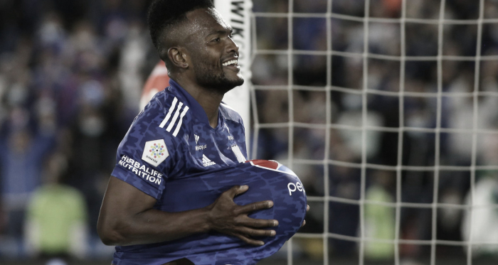 Elvis Perleza, el más destacado en la victoria de Millonarios ante Huila