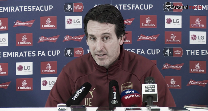 Emery en sala de prensa | Fotografía: Arsenal