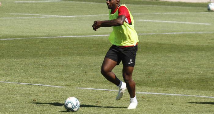 Eteki, durante un entrenamiento. Foto: María José Ramírez / VAVEL