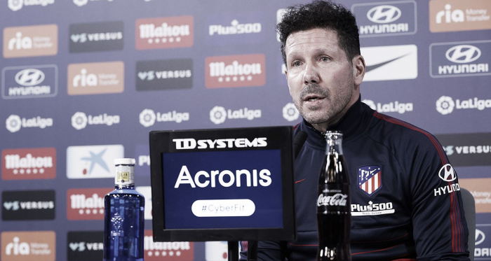 Simeone: "Esperamos poder llevar el partido donde queremos"