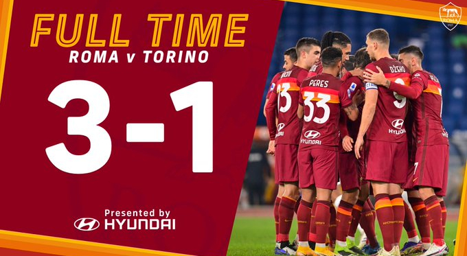 Serie A, la Roma batte il Torino all'Olimpico