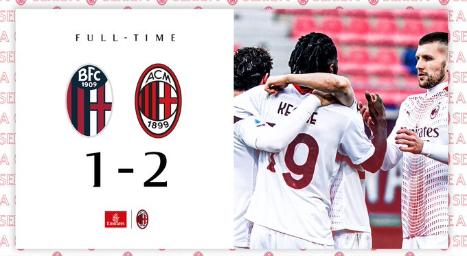 Serie A - Il Milan soffre contro il Bologna ma torna alla vittoria