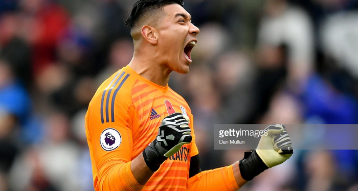 Neil Etheridge celebrating the winner via Getty Images