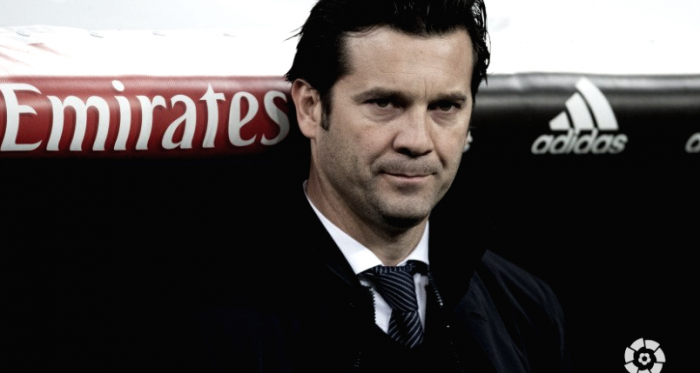 Santiago Solari en un partido en el Estadio Satiago Bernabéu. Foto: La Liga
