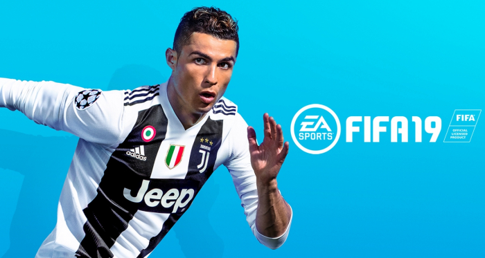 Imagen de Cristiano Ronaldo promocionando el videojuego FIFA 19