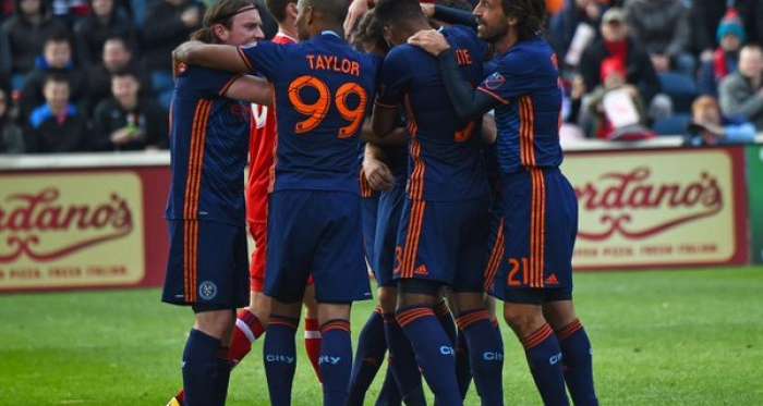 New York City FC celebrates first match victory | Photo: Courtesy of NYCFC